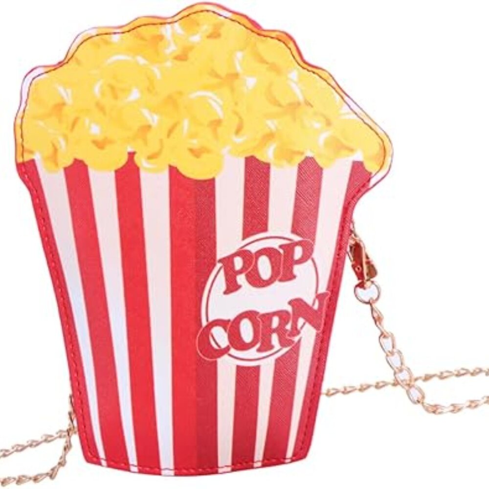 Amazon Novelty Movie Popcorn Crossbody Chain Handbag